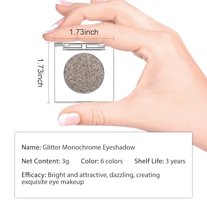 Taupe Gray Brown Monochrome Shimmer Eyeshadow Palette Makeup,Long Lasting Naturing-Looking Lightweight Glitter Single Eyeshadow,Neutral Powde Eye Shadow for Older Women