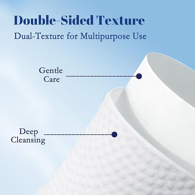 ITO Disposable Face Towel, Ultra-Soft 1-Second Quick-Dry Face Towels, Gentle for Sensitive Dry Oily Skin, Facial Towels for Daily Cleansing Makeup Removal (210 Count (3 Packs))