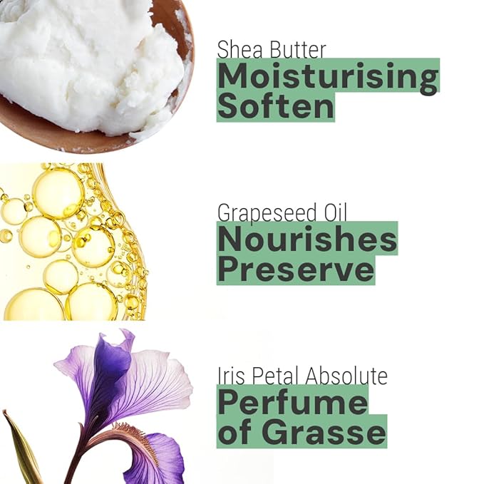 Panier des Sens - Small Hand Cream for Dry Cracked Hands β Blooming Iris Mini Hand Lotion for Dry Skin - With Shea Butter and Olive Oil - Hand Care 97% Natural Ingredients - Travel Size 1 floz