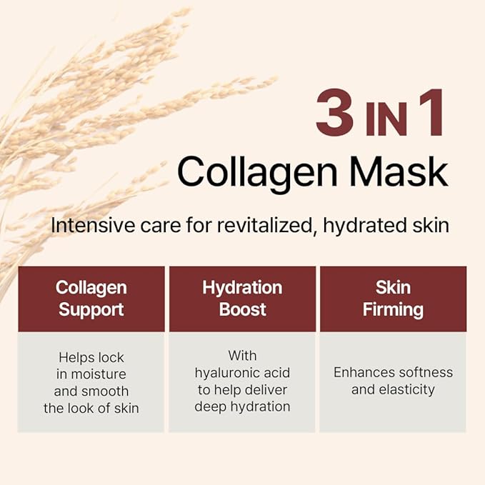 NACIFIC Rice Pepta Collagen Skincare Set – Cleansing Balm, Gel Mask & Peel-Off Wrapping Mask | Korean Glass Skin Routine Kit for Hydration, Pore Care, Brightening & Sensitive Skin