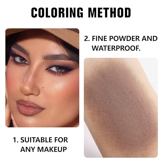 Light Brown Matte Single Eyeshadow Makeup Palette - Light Cocca Single Eye Shades | Creamy Pressed Powder for Easy Blending | Mini Travel Palette for Women | Everyday Natural Eye Makeup, 18#