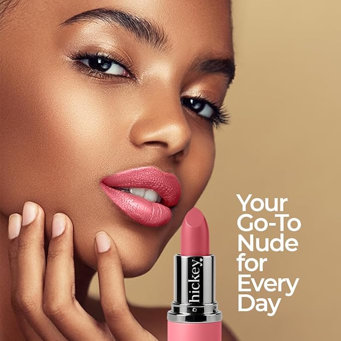 Hickey Lipstick Birthday Suit Best Nude Lipstick Refill - Long Lasting Lipstick for Women, Hydrating & Moisturizing Shade, Lip Color for Women (Birthday Suit Nude)