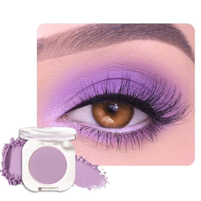 Single Matte Eye Shadow Palette Makeup, Violet Purple Matte Eyeshadow for Women, Monochrome Eye Shadow Makeup, Pigmented Waterproof Sombras Para Ojos, Vegan, Talc, Paraben & Cruelty Free, 31