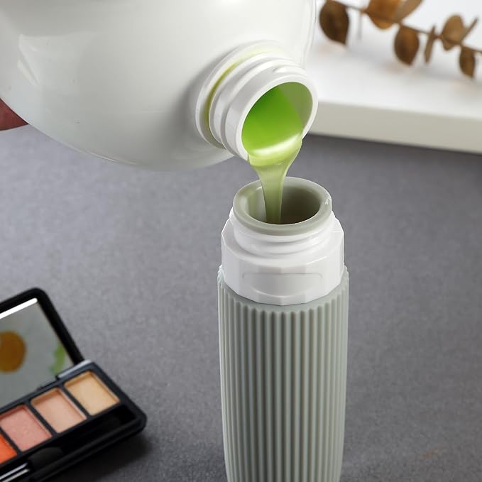 Travel Bottles for Toiletries, Tsa Approved 3oz Portable Travel Bottles, BPA Free Leak Proof Squeezable Silicone Travel Size Containers, Travel Accessories with Clear Toiletry Bag (4 Pack)