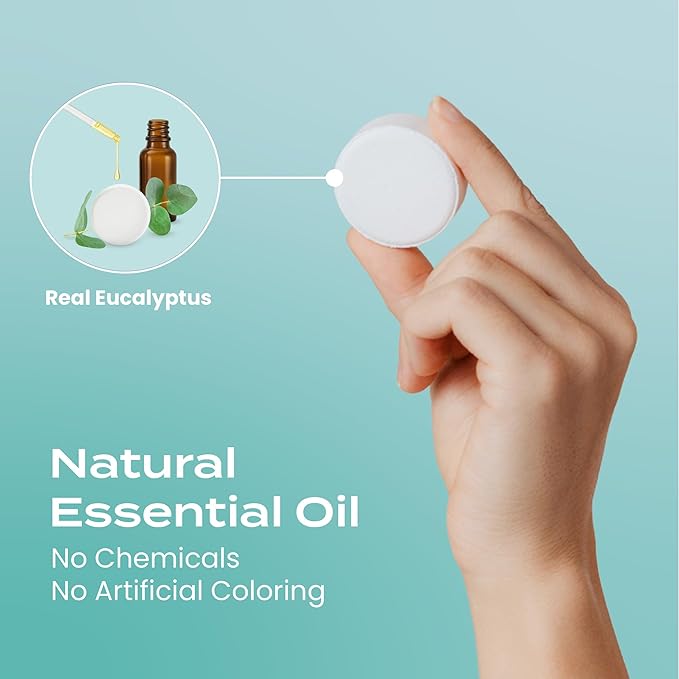 Body Restore Shower Steamers Aromatherapy 15 Pack - Birthday Gifts for Women, Men, Travel Essentials, Stress Relief, Relaxation, Self Care - Eucalyptus