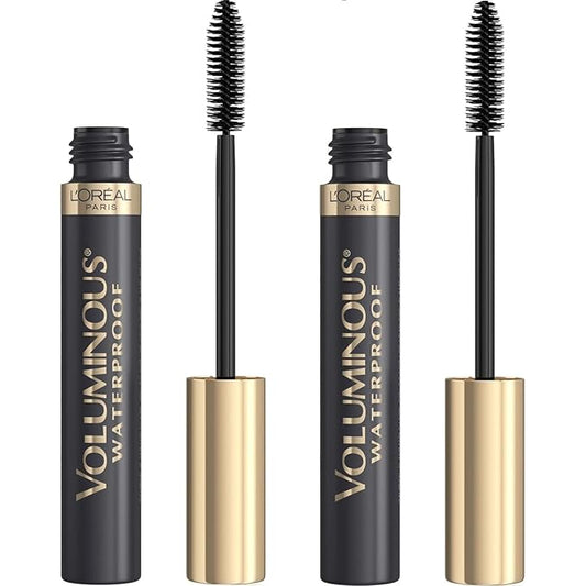 LโOrรฉal Paris Makeup Voluminous Original Waterproof Mascara, Black, 0.28 Fl Oz (Pack of 2)