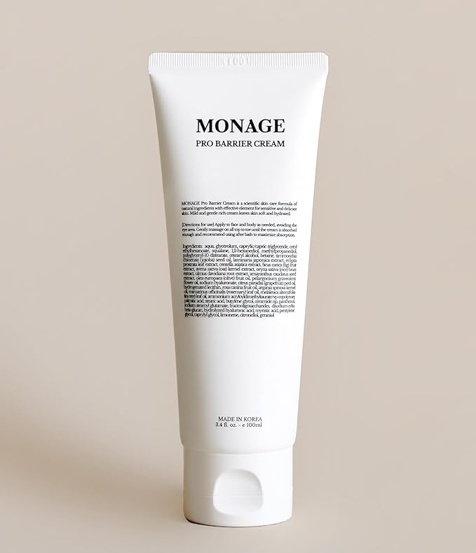 Pro Barrier Cream, Korean Moisturizer Face Cream - Vegan, Hydration Boost, Gentle Formula, Soothing for Extremely Dry Skin, Nourishing, 3.4 fl oz (100ml)