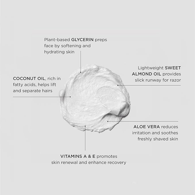 Caswell-Massey Heritage Almond Shave Cream, Natural Men’s Shaving Cream for Smooth Beard Shaving, Soothing for Sensitive Skin, USA Made, 8 Fl Oz