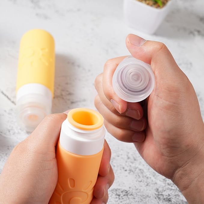 18 Pack travel Bottles for Toiletries, TSA Approved Silicone Travel Containers Leak Proof Refillable Travel Accessories for Shampoo Conditioner Lotion Body Wash(Multicolored E)