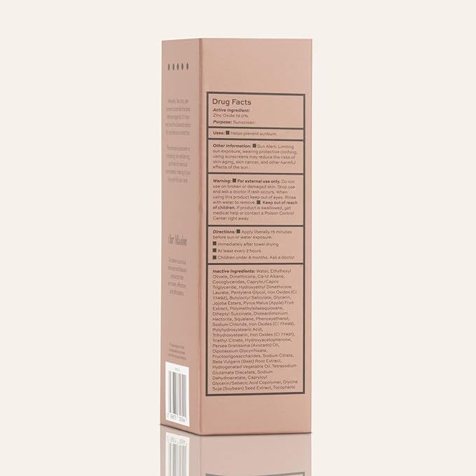 DIME Beauty Tinted Glow Wonderscreen SPF 30, Mineral Sunscreen for Face with 19% Zinc Oxide, Tinted Moisturizer with SPF, 50 g (Deep)