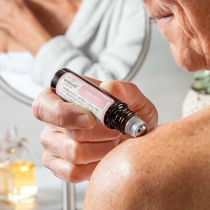 Vitality Extracts Skin Envy - Face Moisturizer Serum, Coconut Oil, Collagen, Vitamin E, Vegan, Frankincense Essential Care, Sandalwood Soothing, Clarifying, Skin Health