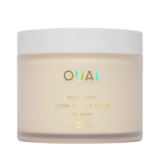 OUAI Body Cream, St. Barts - Hydrating Whipped Body Cream with Cupuaรงu Butter, Coconut Oil and Squalane - Softens Skin and Delivers Healthy-Looking Glow - Sulfate-Free Skin Care (7.5 Oz)