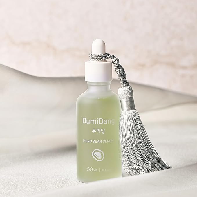 Mung Bean Serum - Korean Traditional Vegan Skincare Formula, Soothes & Detoxifies with Fermented Mung Bean Extract, Tea Tree oil and Green Tea Extract, 50mL | 1.69fl.oz.