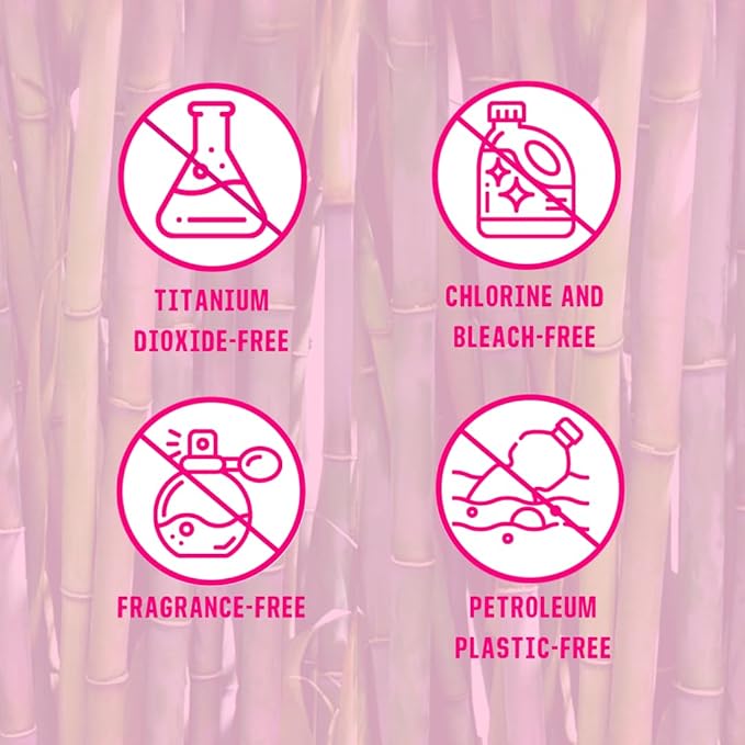 Flo Bamboo Night Period Pads with Wings (40 Pads) - Super Absorbent, Soft, Thin