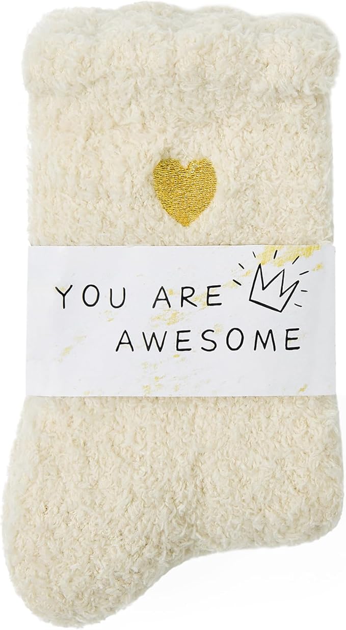 American Trends Coral Fleece Cloud Socks Ultra-Soft Fuzzy Warm Sleep Socks Cozy Unisex Gifts for Birthday Self-Care