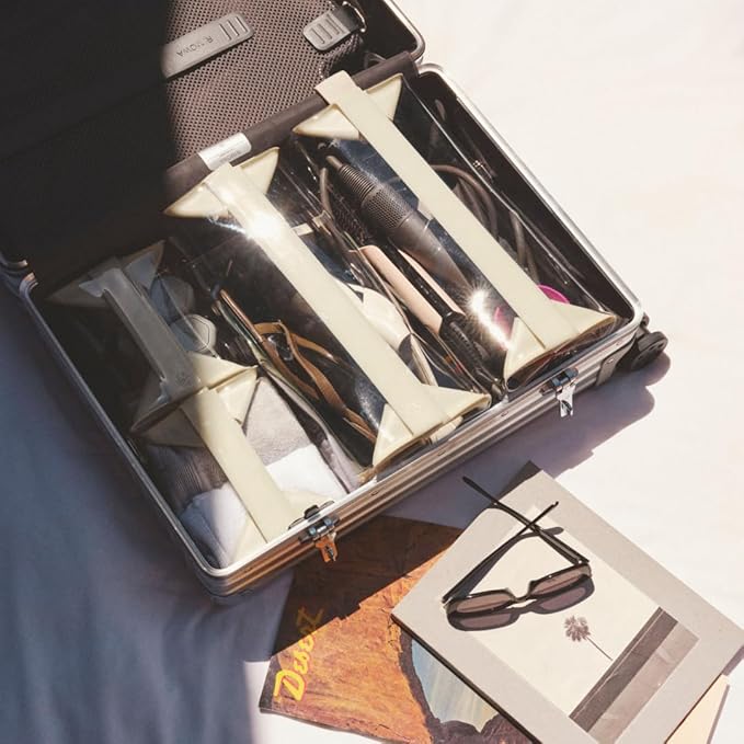 Cadence Parcel - Clear Dopp Kit with Magnetic Closure - Durable and Leak-Resistant Travel Toiletry Kit - Modular Design - Hygiene Bag for Travel Essentials - 4 Qt - Pebble