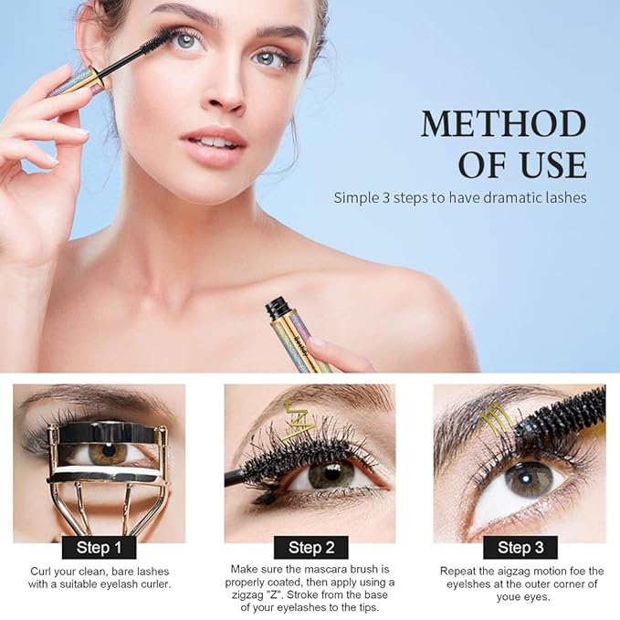 Bestidy 4D Silk Fiber Lash Mascara - Natural Waterproof, Smudge-proof, Thickening & Lengthening, No Clumping, Lasts All Day
