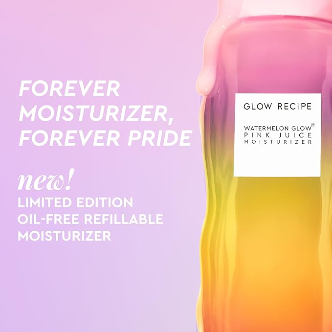 Glow Recipe Watermelon Glow Pink Juice Moisturizer Duo - Pride Edition - Limited Edition Pride Watermelon Glow Pink Juice (50ml) + Refill Tube (60ml)