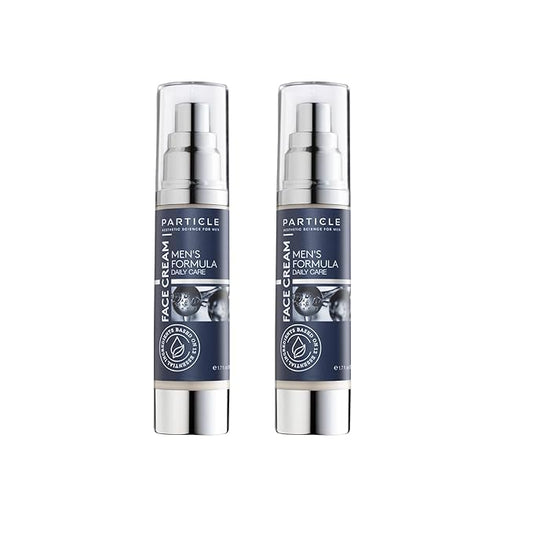 Particle 6-in-1 Face Cream for Men, Menโs Daily Hydrating Moisturizer with Vitamin C, Jojoba Oil, Vitamin E & Hyaluronic Acid, Skin Care Routine, Healthy Skin Support, Pack of 2, 1.7 FL OZ
