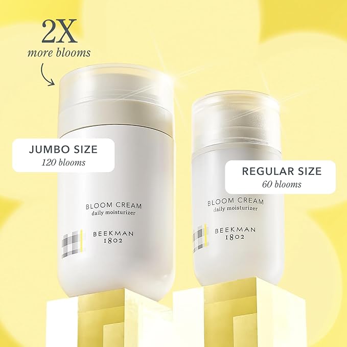 Beekman 1802 Bloom Cream Goat Milk Face Moisturizer, 100 mL - Lightweight, Gentle, Deeply Hydrating & Nourishes Skin Barrier - All Skin Types - Cruelty Free