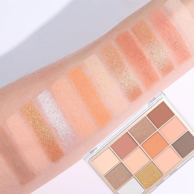 Nude Brown Maroon Bronze Eyeshadow Palette,Natural Neutral Soft Small Cream Eyeshadow Palette,Eye Shadow Palette Long Lasting Naturing-Looking Make Up Pallets for Women,Vegan