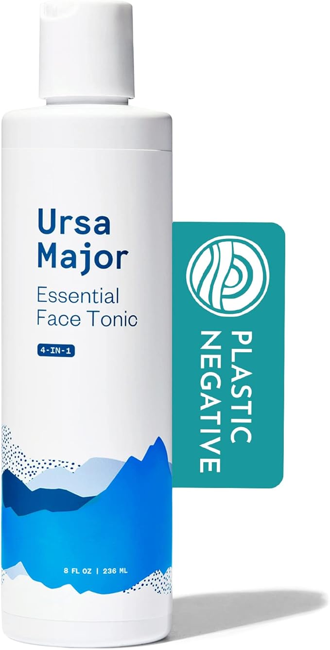 Ursa Major Essential Face Tonic | 4-in-1 Natural Toner to Cleanse, Exfoliate, Soothe and Hydrate | 8 Ounces