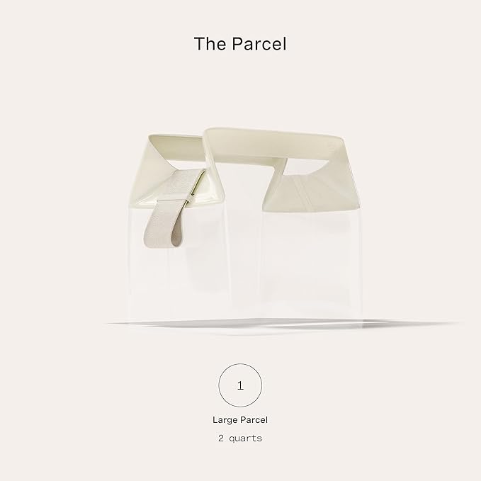 Cadence Parcel - Clear Dopp Kit with Magnetic Closure - Durable and Leak-Resistant Travel Toiletry Kit - Modular Design - Hygiene Bag for Travel Essentials - 2 Qt - Pebble