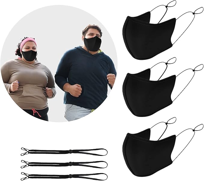 TUFF Face Mask Adult XL Large Size 3 Pack- C Shaped Design Making Breathing Easier