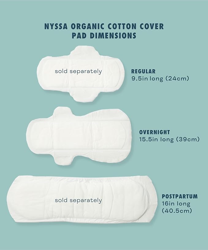 Nyssa Organic Cotton Cover Super Absorbency Pads, 3 Pack