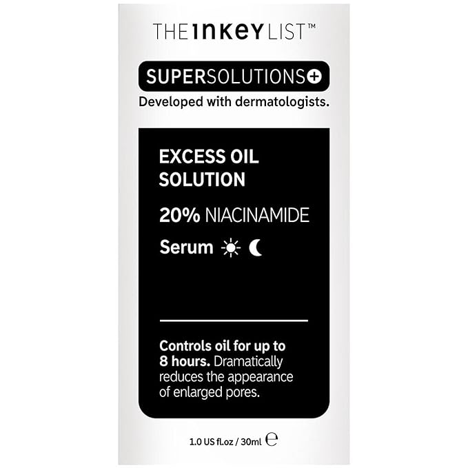 The INKEY List SuperSolutions Niacinamide 20% Serum, Helps with Healthy-Looking Skin Texture, Pores and Balancing Excess Oil, Skin Barrier Protection 1.01 fl oz