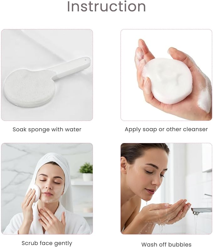 120 PCS-Compressed Facial Sponges,100% Natural Cellulose Face Sponge, Professional Cosmetic Spa Sponges for Daily Facial Cleansing,Exfoliating,Makeup Removal,Travel Skincare Essentials (White)