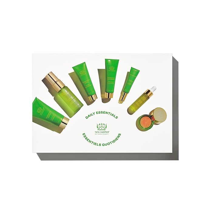 Tata Harper Daily Essentials Set, Best Selling Skincare Set, Travel Sized Skincare, 7-Step On-the-Go Skincare Routine, Natural Skincare