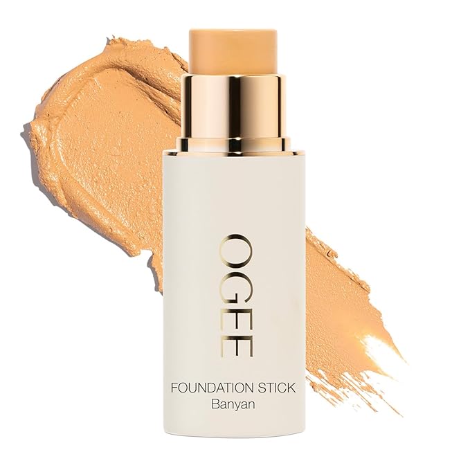 Ogee Sculpted Complexion Foundation Stick (Banyan 3.0W - Medium Light, Golden Undertones) Full Coverage Foundation Makeup - Instantly Balance & Even Complexion - 70% Organic Ingredients