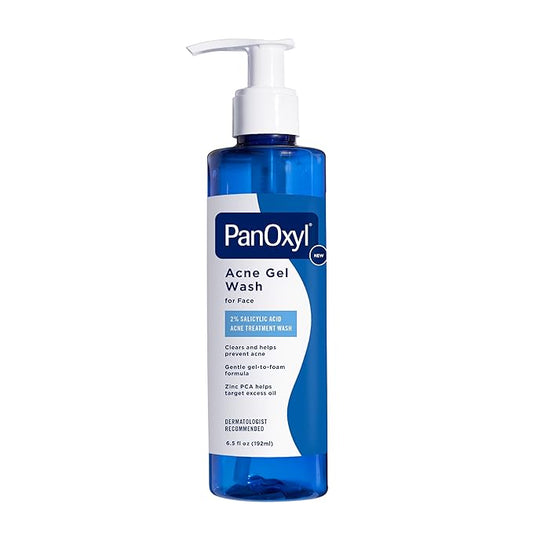 PanOxyl Acne Gel Wash, 2% Salicylic Acid, Moisturizes with Blue Algae and Aloe Vera, Mattifies with Zinc PCA, Nourishes Skin with Green Tea Extract and Betaine, with Allantoin, 6.5oz
