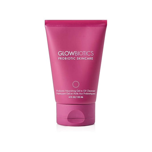 Glowbiotics Probiotic Gel-to-Oil Cleanser: Gentle Makeup Remover with Vitamin C - Effectively Removes Makeup, Oils & Sunscreen, 4 Fl Oz