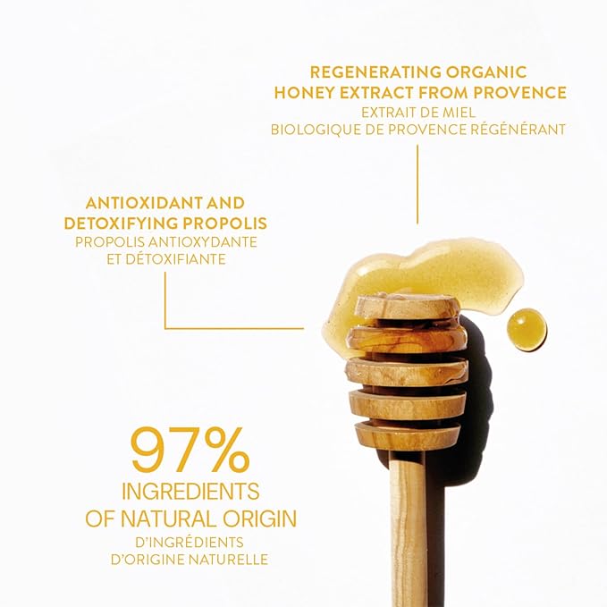 Panier des Sens - Small Hand Cream for Dry Cracked Hands β Honey Mini Hand Lotion for Dry Skin - With Shea Butter and Honey Extract - Hand Care 97% Natural Ingredients - Travel Size 1 floz