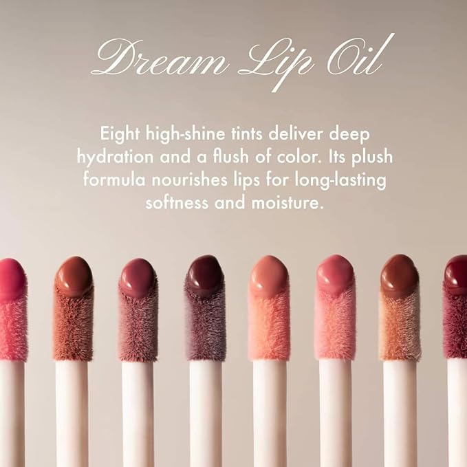Summer Fridays Dream Lip Oil - Tinted Lip Oil with Moisturizing Sheer Coverage, High-Shine and Deep Hydration - Non-Sticky Formula for Long-Lasting Softness - Warm Beige (0.15 Oz)