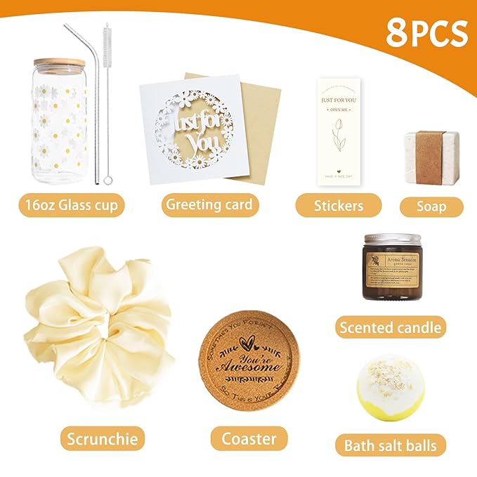 Gift Baskets for Women, Best Friend Friendship Gifts, Women Self Care Package, Mental Health Stress Relief Box for Mom Her Sister Friends