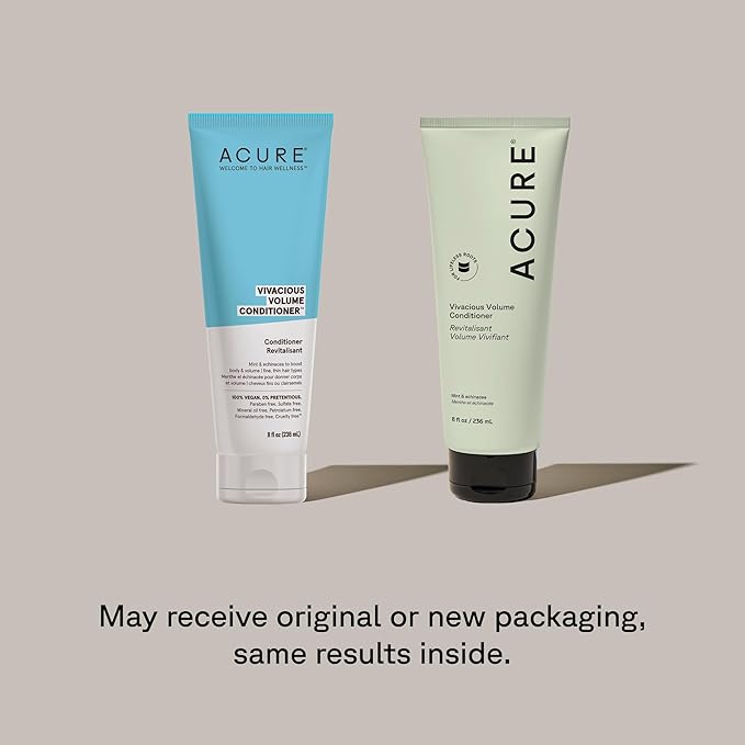 Acure Vivacious Volume Conditioner - Volumizing Conditioner for Women & Men, Lightweight & Moisturizing for Fine, Thinning Hair, Boost & Lift Thin Hair, Paraben & Sulfate Free, Clean, Vegan - 8 fl oz