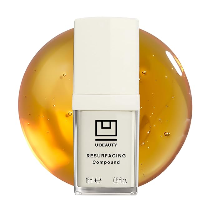 U Beauty Resurfacing Compound Serum - Renew & Illuminate Face Serum - Advanced 8-in-1 Formula with Vitamin C, Retinol, Hyaluronic Acid, & Peptides - Targets Fine Lines, Pores 0.5 fl oz
