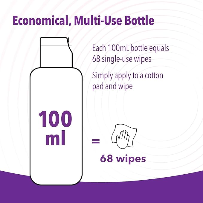 iVIZIA Micellar Eyelid Cleanser for Sensitive Eyelid Cleansing, BAK-Preservative-Free, Rinse-Free, Gently Removes Makeup, 3.3fl oz Bottle Packaging May Vary