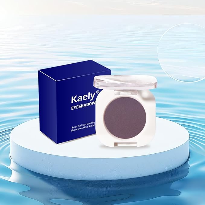 Eggplant Matte Single Eyeshadow, Lightweight Blendable Mini Eye Shadow for Older Women, Monochrome Eyeshadow Palette Makeup Pigmented Waterproof, Vegan & Cruelty-Free, 15