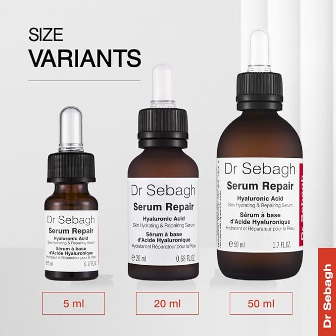 Dr Sebagh Serum Repair (1.7 fl oz) | Award-Winning Hyaluronic Acid Facial Hydrator | Anti Aging & Wrinkle | Skin Moisturizing & Repairing Formula | Collagen Boosting Youthful Glow For Women & Men