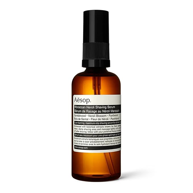 Aesop Moroccan Neroli Shaving Serum | Razor Bump Treatment | Calms and Softens Skin | Maximum Slip For Razor-Close Shave 100 ml / 3.3 oz