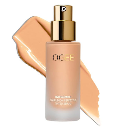 Ogee Complexion Perfecting Liquid Foundation - Lightweight Tinted Moisturizer For Face (Willow 3.00C - Medium Light, Peach-Beige Undertones) - with Vitamin C & Jojoba Oil - Certified Organic