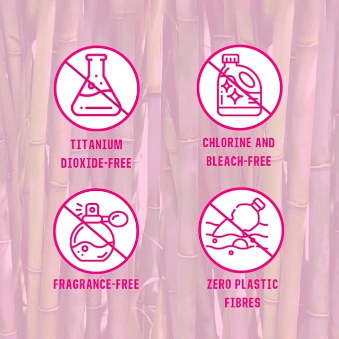 Flo Bamboo Day Period Pads with Wings (16 Pads) - Super Absorbent, Soft, Thin