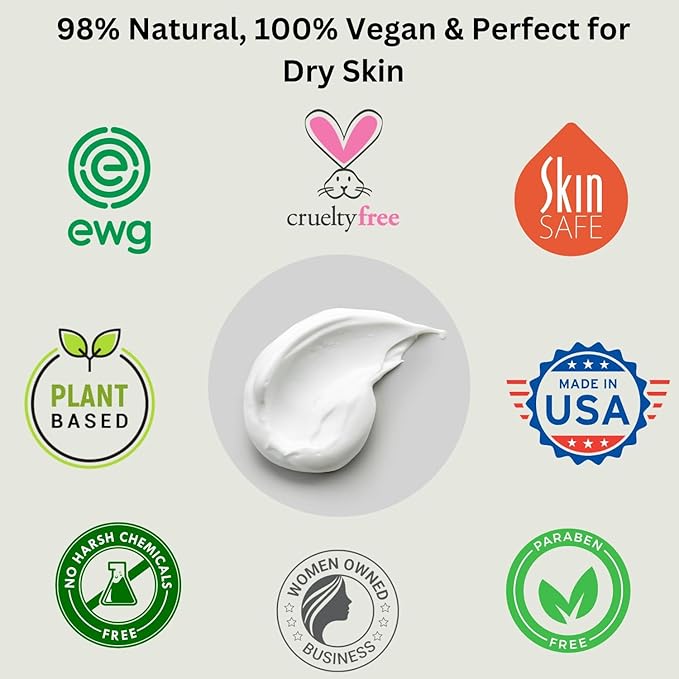 RaGaNaturals Lavender Shea Butter Hand and Body Lotion, 16 Fl Oz - Moisturizing, Plant-Based, Vegan, with Argan, Avocado Oil & Vitamin E