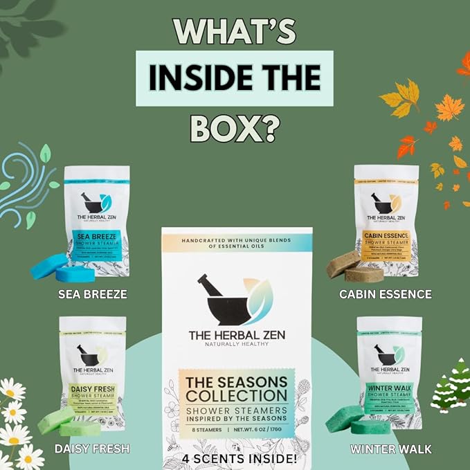 Shower Steamers Aromatherapy Tablets – Variety Pack - Shower Bombs Aromatherapy Made in USA – Self Care Gifts for Women and Men – Natural Essential Oils – Adult Christmas Stocking Stuffers (8 Pack)