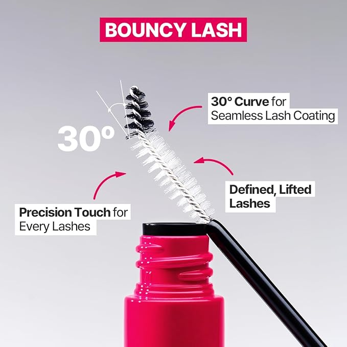 CLIO Kill Lash Superproof Mascara, Waterproof Mascara Black, Lifting & Lengthening, Precision Eyelash Curl, Long-Lasting, Clump & Smudge-Free, for Sensitive Eye, Korean Makeup Beauty (020 Bouncy Lash)