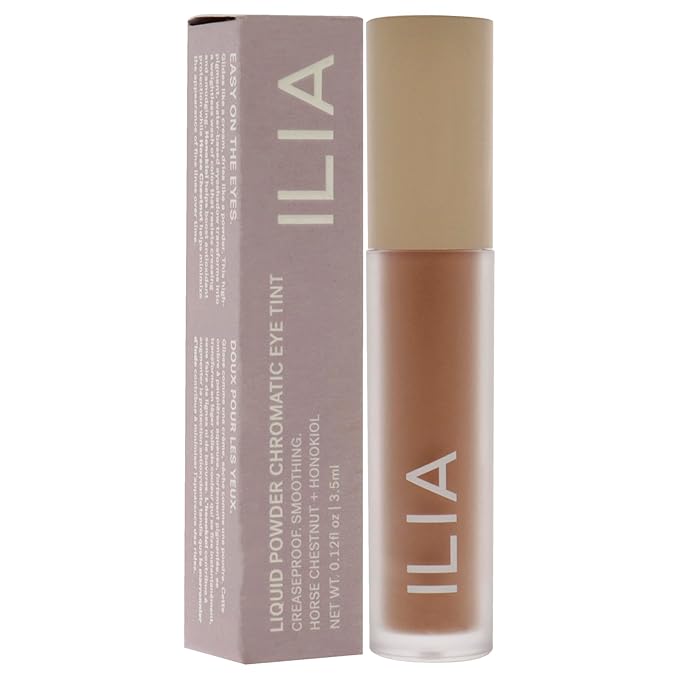 ILIA - Chromatic Liquid Powder Eye Tint | Cream-to-Powder Eyeshadow, Smudge-Resistant, Quick-Dry, Weightless, Water-Based | Non-Toxic, Vegan, Cruelty-Free, Clean Makeup (Burnish, 0.12 fl oz | 3.5 ml)